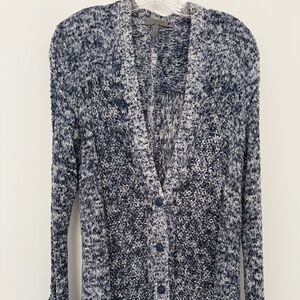 Theonne Knit Button Up Cardigan Different Shades of Blue Size Small